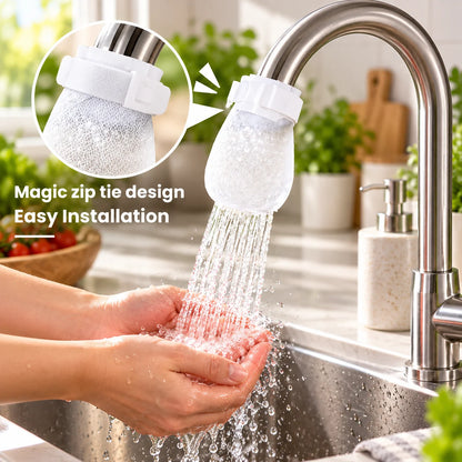20PCS Sink Faucet Water Filter Cotton Pads with Cable Tie